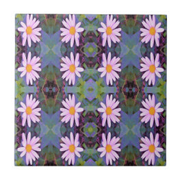 Padrão de Flor de Margarida Rosa Retrô