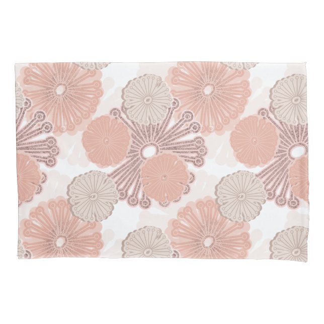 Padrão de Flor Dourado rosa (Frente)