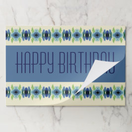 Padrão De Flor Em Azul