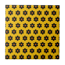 Padrão de Flor Laranja Negro de outono