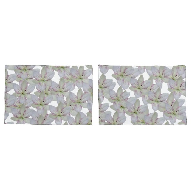 Padrão de Flor Lilar de Raiva Branca Moderna (Verso - conjunto)