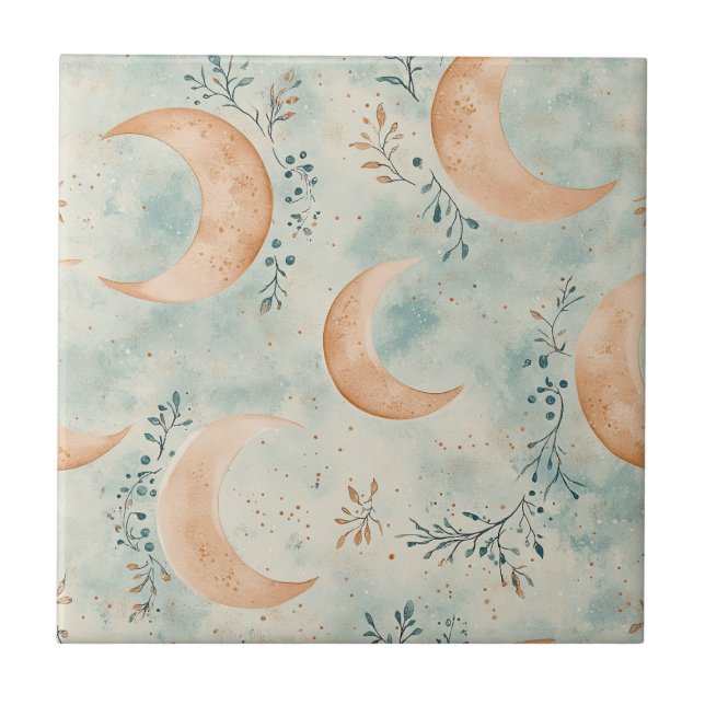 Padrão de Flor Lunar Boho Celestial (8) (Frente)