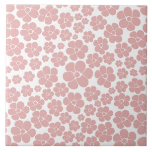Padrão de Flor - Rosa e Branco