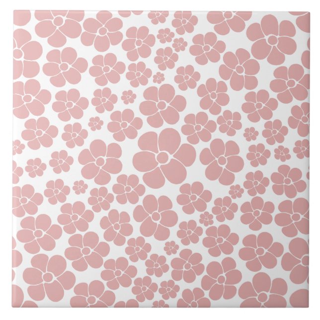 Padrão de Flor - Rosa e Branco  (Frente)