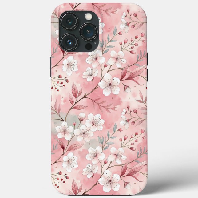 Padrão de Flor Sakura Rosa (Verso)