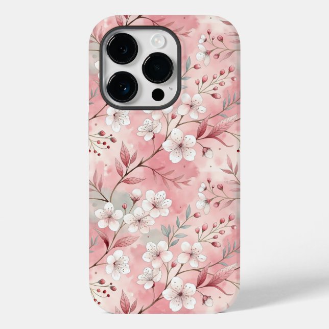 Padrão de Flor Sakura Rosa (Verso)