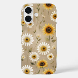 "Padrão de flor selvagem boho para capa de telefon