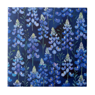 Padrão de flor selvagem do Bluebonnet, Floral azul
