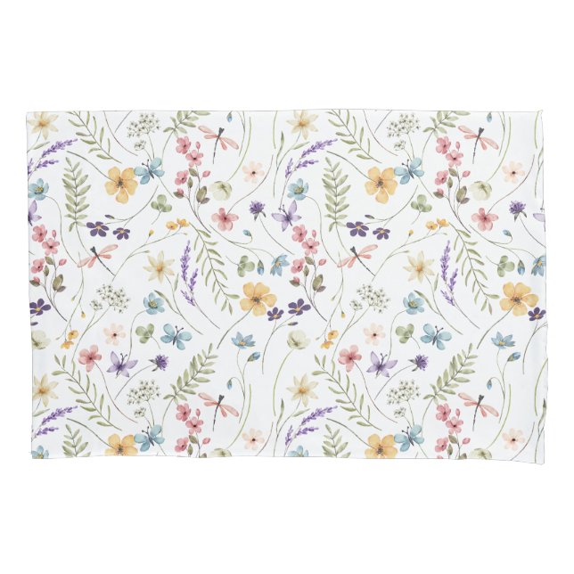 Padrão De Flor Selvagem E Borboletas (Frente)