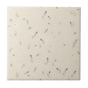 Padrão de Flor Selvagem Esparso com os Disies