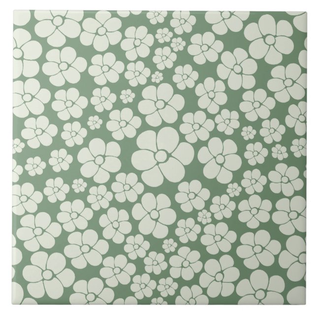 Padrão de Flor - Verde (Frente)