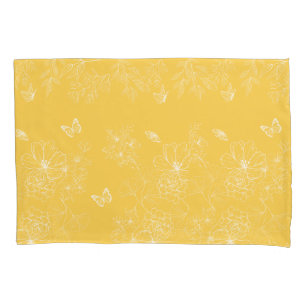 Padrão de Flores Amarelas, Floral, Minimalista