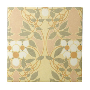 padrão de flores art déco vintage