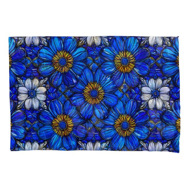 Padrão de flores azuis (Frente)