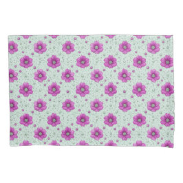 Padrão de Flores Cor-de-Rosa com Gotículas