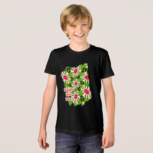 Padrão de Flores Cor-de-Rosa e Branco (Frente Completa)