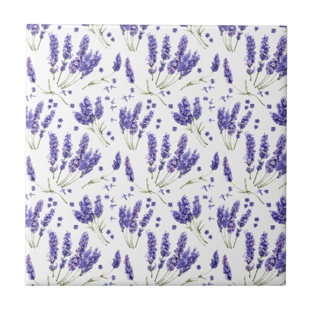 Padrão de Flores de Aquarela de lavanda (Frente)