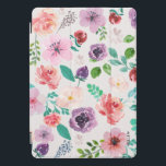 Padrão de Flores de Cores d'Água Coloridas<br><div class="desc">Padrão elegante de aquarelas modernas flores com monograma opcional.</div>