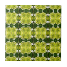 Padrão de Flores de Hortênsia Abstratas em Verde C