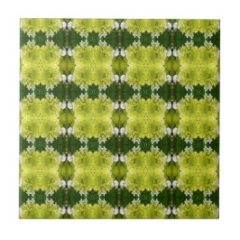 Padrão de Flores de Hortênsia Abstratas em Verde C