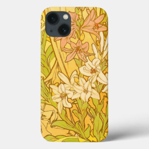 Padrão de Flores de Lírio de Alphonse Mucha: Art N