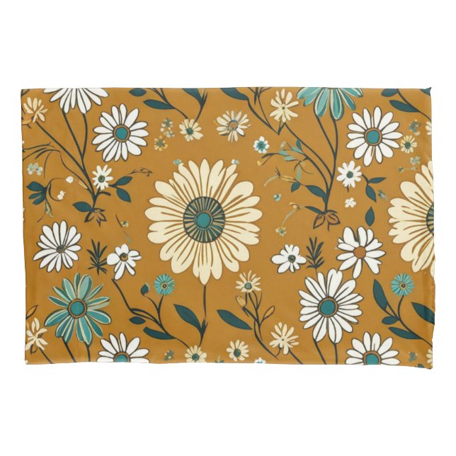 Padrão de Flores de Mostarda Retro de Outono (Frente)