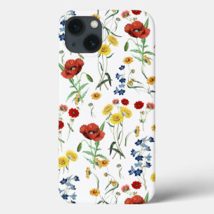 Padrão de Flores de Prados Botânicos Elegantes e