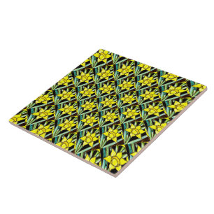 Padrão de Flores de Valor Amarelo