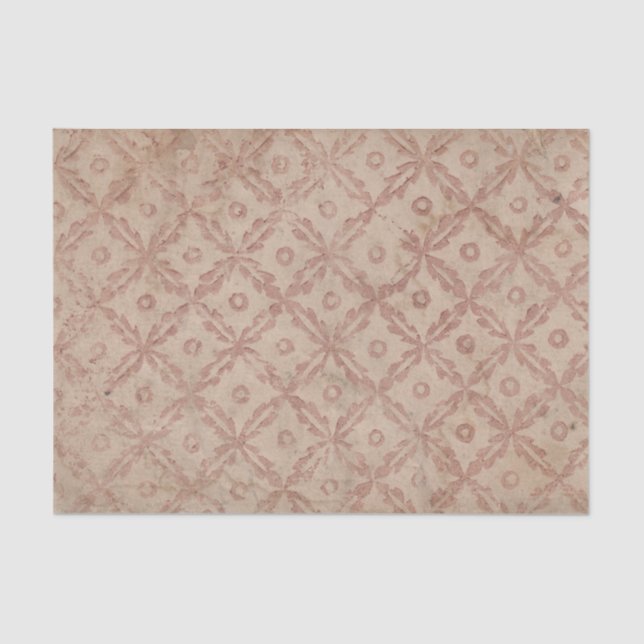 Padrão de Flores e Círculos - Papel de Decoupage (Frente )