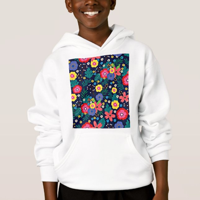Padrão de Flores e Folhas Decorativas-48675 (Frente)