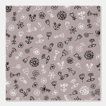 Padrão de Flores Flutuantes