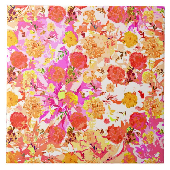 Padrão de flores fofas femininas (Frente)