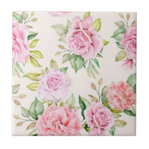 Padrão de Flores Românticas