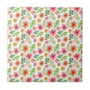 Padrão de Flores Rosa Aquarela-69677