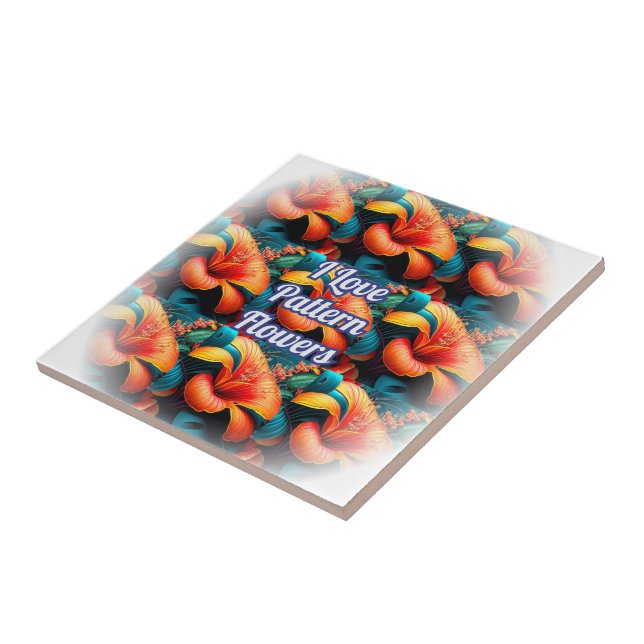 Padrão de Flores Rosa Salmão (Lateral)