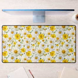 Padrão de Flores Silvestres em Aquarela Amarela