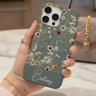 Padrão de flores silvestres em aquarela Boho