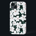 Padrão de Flores Tropicais Brancas<br><div class="desc">Flores brancas tropicais de hibisco,  padrão sem costura. © e ® Bigstock® - Todos os direitos reservados.</div>