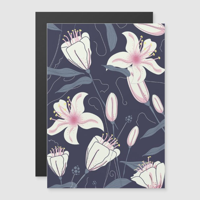 padrão de Flores Vintage (Frente/Verso)