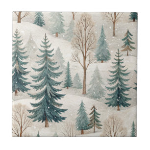 Padrão de Floresta Nevada – Paisagem Invernal Pací