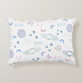 Padrão de Foguetes Espaciais | Almofada Decorativa