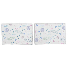 Padrão de Foguetes Espaciais | Capa de Travesseiro