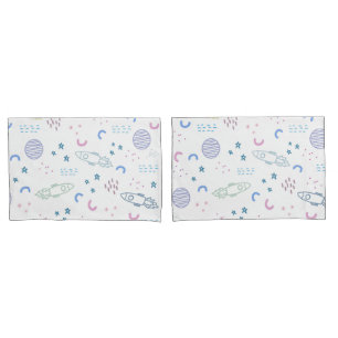 Padrão de Foguetes Espaciais   Capa de Travesseiro