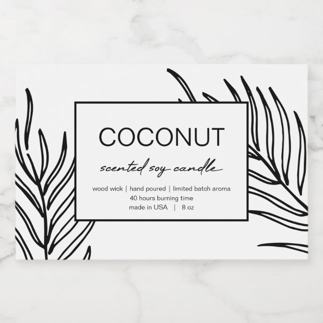 Padrão de Folha de Etiqueta de Produto de Vela Des (Rótulo Único)