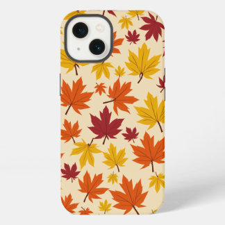 Padrão de folha de maple design iphone 13 case