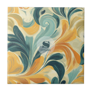 Padrão de Folha de Vintage Inspirada em Paisley (1