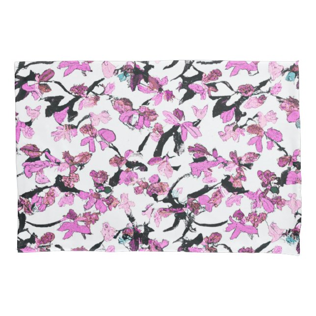 Padrão de Folha Rosa e Preto (Frente)