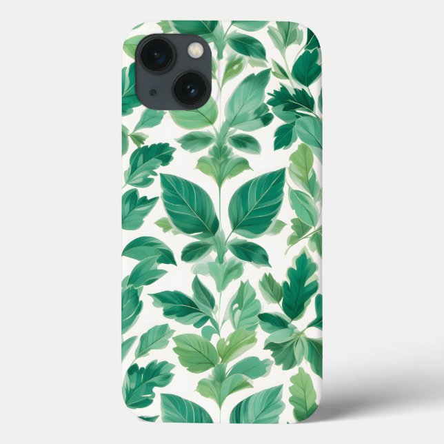 Padrão de Folhagem Verde Lush (Verso)