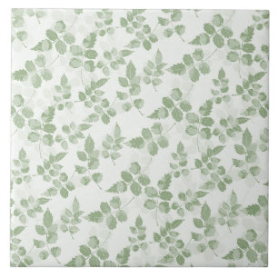 Padrão de folhas botânicas em verde azulado modern