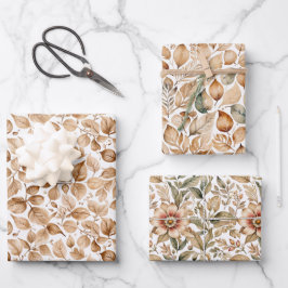 Padrão de Folhas de Água bege